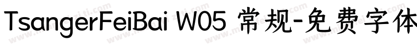 TsangerFeiBai W05 常规字体转换